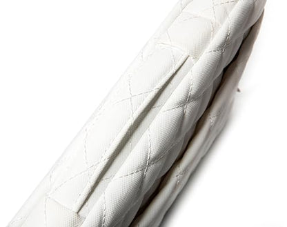 Kinmac White Quilted 360° Protective Laptop Sleeve with Handle, Front Pocket (12 inch-13.3 inch) - color: White Quilted, size: 12 inch-13.3 inch