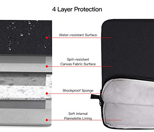 14 Inch Laptop Sleeve for Lenovo Chromebook/Flex/Yoga/IdeaPad 14", HP ASUS Dell Acer Chromebook,HP Stream 14, Dell Latitude 14/Inspiron 14 Case,Black - color: Black, size: 14 Inch