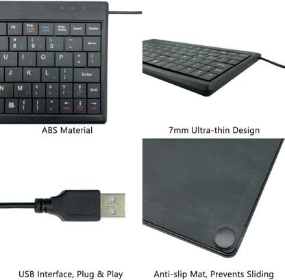 CUQI USB Mini Keyboard,DIY Experiment Mini Keyboard Gaming,USB Interface for Android TV Box,Windows PC,Raspberry Pi,Windows 10/8/7