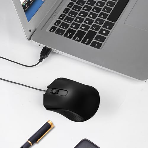 12 Pack Wired Mouse Bulk Computer Mouse Wired with Ergonomic Design Computer Mice Plug and Play USB for Students, Teachers Multi Device Compatibility for Classroom, Home, Office, Remote Work (12)