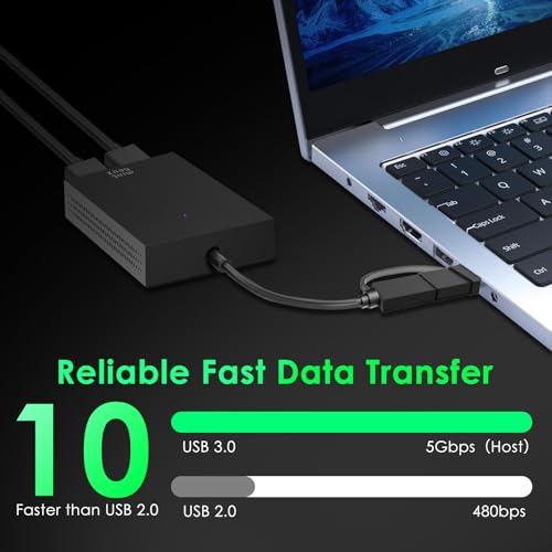 Minthouz HDMI Splitter for Dual Monitors, USB A/C to 4K@30Hz &1080p@60Hz | Universal Video Graphics Adapter for TB 5/4/3, USB 4, USB-A/C, Mac and Windows, Dual HDMI Extender for Windows & MacBook