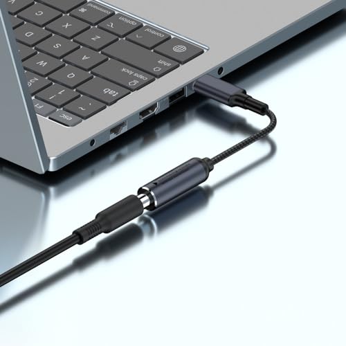 PLUSPOE PD 100W DC 5.5mm x 2.1mm Female Input to USB Type C Male Power Charging Cable, 100W DC5521 to Type C Cable with PD Automatic Identification Chip for Phones,Tablets,Laptops. - color: 2.1x5.5mm to USB C