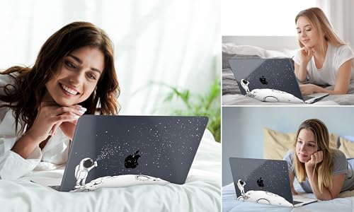 DONGKE for MacBook Air 13 Inch Case M5 2026 M4 2025 M3 M2 2024-2022 A3449 A3240 A3113 A2681, Plastic Hard Shell & Keyboard Cover & Screen Film for MacBook Air 13.6 Inch Case - Astronaut - color: Astronaut