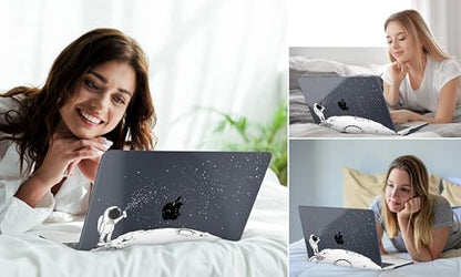 DONGKE for MacBook Air 13 Inch Case M5 2026 M4 2025 M3 M2 2024-2022 A3449 A3240 A3113 A2681, Plastic Hard Shell & Keyboard Cover & Screen Film for MacBook Air 13.6 Inch Case - Astronaut - color: Astronaut