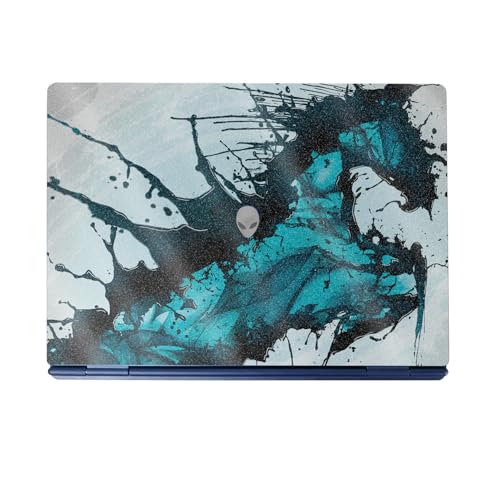 Glossy Glitter Laptop Skin Compatible with Alienware 16/16X Aurora (2025) - Wild Splash - Premium 3M Vinyl Protective Wrap Decal Cover - Easy to Apply | Crafted in The USA by MightySkins - color: Wild Splash, size: 16/16X Aurora (2025) Full Cover Skin, st