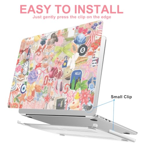 AKIT for MacBook Air 13 inch Case M5 M4 M3 M2 2026-2022, Diverse Collage | A3449 A3240 A3113 A2681,Funny Unique Pattern Hard Shell Laptop Case+Screen Protector+Keyboard Cover for MacBook Air 13.6 inch - color: Diverse Collages