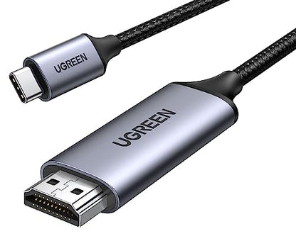 UGREEN Unidirectional USB C to HDMI 2.0 Cable 4K@60Hz 3.3FT | Thunderbolt 4/3, Home and Office, Compatible with iPhone 17 Pro Max, MacBook Pro Air iPad Pro, XPS, Galaxy S26, Steam Deck - size: 3.3FT