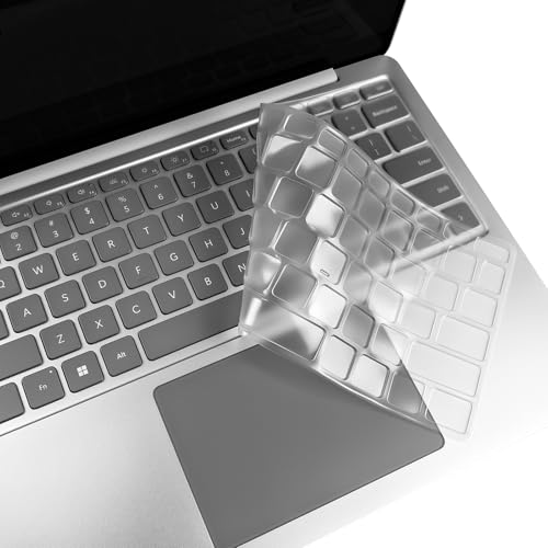 Ultra Thin Transparency Keyboard Cover Protector Skin for 13-Inch 2025 Release Microsoft Surface Laptop Copilot+ PC Snapdragon X Plus, and 12" 2025+ Surface Pro 2-in-1 Laptop/Tablet,US Keyboard