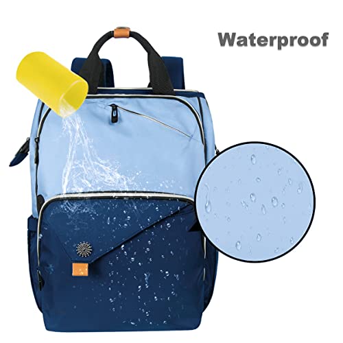 Hap Tim Laptop Backpack 15.6/14/13.3 Inch Laptop Bag Travel Backpack for Women/Men Waterproof Computer Bag Large Capacity Bookbag for College/Travel/Business (7651EU), Blue - color: Blue