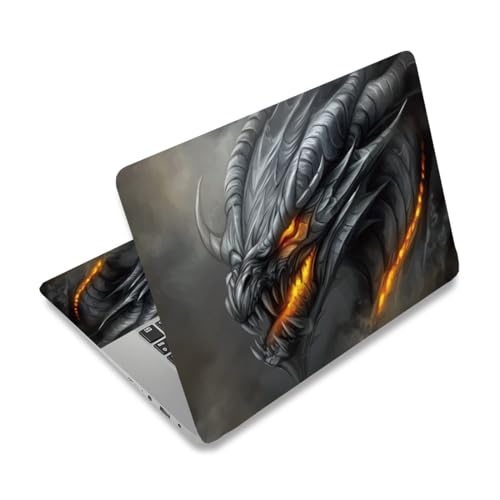 PLIGREAT Laptop Skin Stickers, Reusable Netbook Skin Sticker Vinyl Decals for PC Notebook Laptops Keyboard Cover Universal 12" 13" 13.3" 14" 15 Inch Dragon Laptop Case Protector Film - color: Dragon