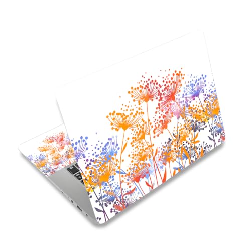 12.1 13 13.3 14 15.4 15.6 Inches Laptop Skin Sticker Decal Universal Vinyl Netbook Sticker Reusable Notebook PC Art Decal Protector Cover, Waterproof & Scratch-Resistant (Flowers Plants) - color: Flowers Plants