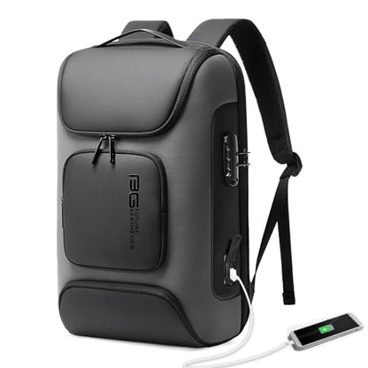 BANGE Business Laptop Backpack Fit for 15.6 INCH,Travel Backpack with USB Charging Port,Men Travel Backpack with Water Bottle Holder for Men and Women… - color: Grey