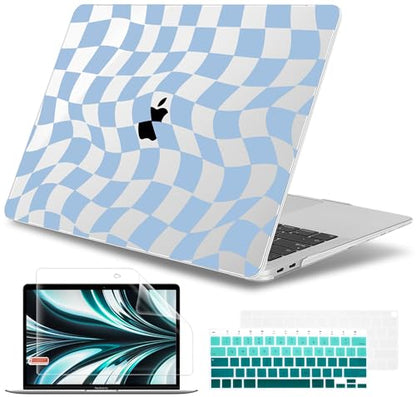 May Chen Compatible with MacBook Air 13 inch Case 2022 2021, 2020-2018 Release Model: M1 A2337 A2179 A1932, Plastic Hard Shell Case Cover for Mabook Air 13 inch with Retina Dispaly, Abstract & Grid - color: Abstract & grid