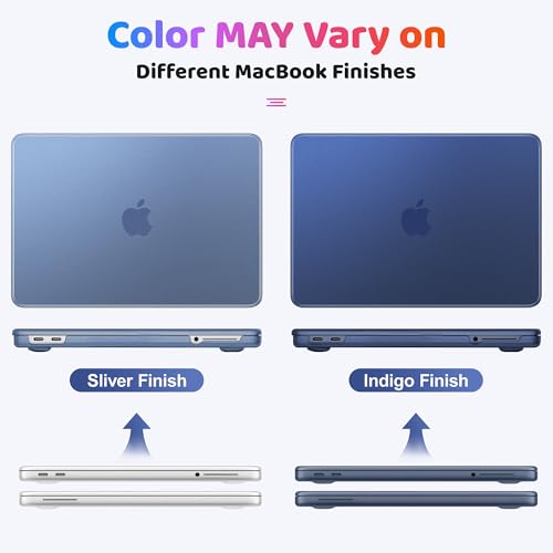 May Chen Compatible with MacBook Neo 13 inch Model A3404 2026 Release, Slim & Lightweigh Frosted Finish Protective Case with Keyboard Cover&Screen Protector, Frosted Indigo - color: Frosted Indigo