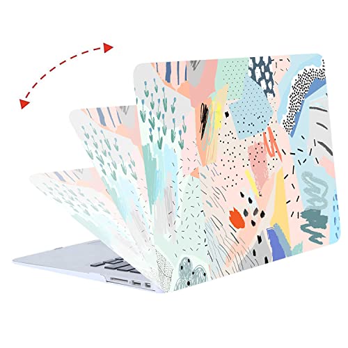 LanBaiLan Compatible with MacBook Air 13 inch Case M5 2026 M4 2025 M3 M2 2024-2022 A3449 A3240 A3113 A2681, 13.6 Plastic Hard Shell Case & Keyboard Cover, Graffiti - color: Graffiti