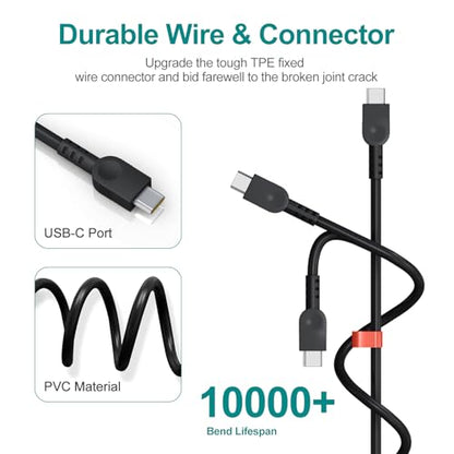 2025 New Slim 65W USB-C Laptop Charger Compatible with Lenovo ThinkPad T14 T15 T16 X1 T490,Yoga 7i 2-in-1,for Lenovo Chromebook Charger,IdeaPad3 Charger .Type-C Fast Charging AC Adapter