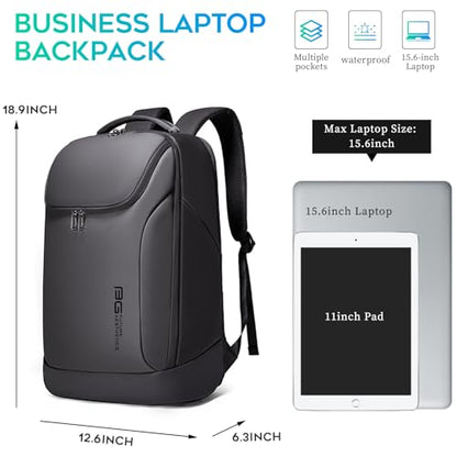FUTURE AESTHETICS Business Smart Backpack Waterproof for women,men,Fight Approved Durable Backpack suitable as overnight and travel backpack (Black) - color: Black