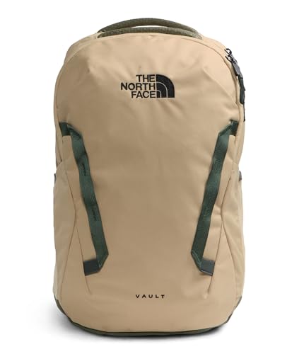 The North Face Vault Laptop Pack, Khaki Stone/New Taupe Grn, OSFA | Commuter Travel Bag, Water-Repellent Finish, Spacious Compartment - color: Khaki Stone/New Taupe Green/Bottle Green