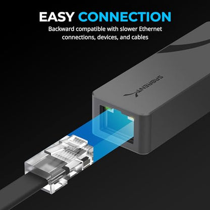 SABRENT USB-C to 2.5Gbps Ethernet Adapter, Multi-Gig (NT-25GA) | 2.5GbE USB-C to RJ45; for MacBook, iPad Pro, Windows, Linux; aluminum; Wake-on-LAN - size: 2.5GbE USB-C