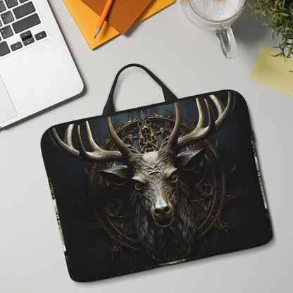 14 inch Laptop Sleeve with Handle Shockproof Laptop Bag Waterproof Computer Cover Bag Antlers Briefcase