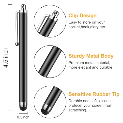 Stylus Pens for Touch Screens,SLKIJDHFB 20 Pack Universal Capacitive Touch Screen Pens for iPad,Tablets,Samsung Galaxy,Smartphones,All Universal Touch Screen Devices - color: 20Color