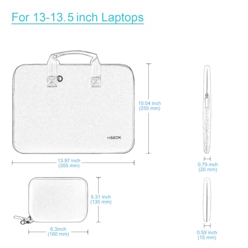 Hseok Laptop Sleeve 13.3-14 inch Case with Small Pouch, Neoprene Computer Bag Compatible with MacBook Neo/Pro 14 M5/M4/M3/M2/M1, Mac Air/Pro 13.3, XPS 14 and Most 13-14 inch Notebooks,G02R02 - color: G02r02, size: 13"-14"