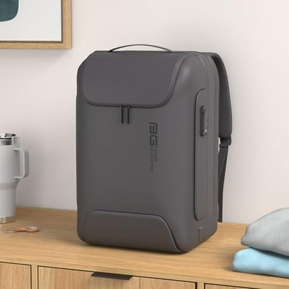 BANGE Men's Anti-Theft Backpack,Waterproof Fashion Travel Backpacks,High Tech Backpack with USB3.0 Charging Port,Business Laptop Backpack Fits 17.3 Inch Notebook… - color: Black, size: With Lock+USB