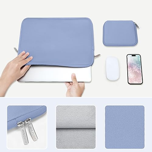 MOSISO Laptop Case 13 inch, 13 inch Laptop Sleeve with Small Case | Compatible with MacBook Neo / Air M5 M4 M3 M2 M1 2026-2018 / Pro M2 M1 2026-2016, Neoprene Computer Sleeve Bag, Serenity Blue - color: Serenity Blue, size: 13 inch