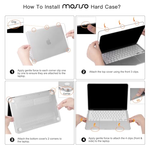 MOSISO Compatible with MacBook Neo Case 13 inch 2026 A3404 A18 Pro Chip | Ultra-thin Protective Crystal Hard Shell Case&Keyboard Cover&Screen Protector, Clear - color: Clear