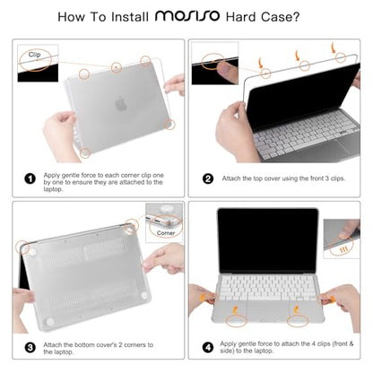 MOSISO Compatible with MacBook Neo Case 13 inch 2026 A3404 A18 Pro Chip | Ultra-thin Protective Crystal Hard Shell Case&Keyboard Cover&Screen Protector, Citrus - color: Citrus
