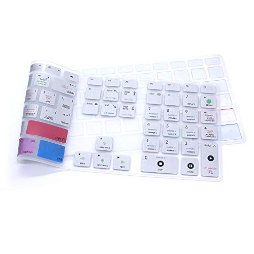 Ultra Thin Shortcuts Extended Silicone Keyboard Protective Cover Skin for Mac Aluminum Wired Keyboard MB110LL/B (A1243) Numeric Keypad (for Logic Pro X) - color: Logic Pro X