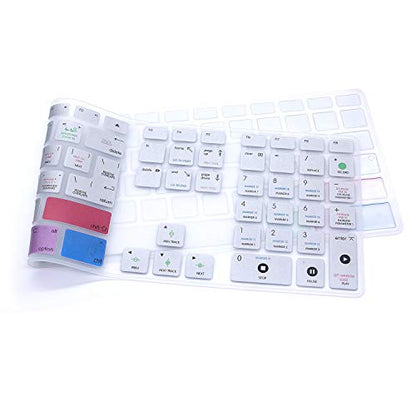 Ultra Thin Shortcuts Extended Silicone Keyboard Protective Cover Skin for Mac Aluminum Wired Keyboard MB110LL/B (A1243) Numeric Keypad (for Logic Pro X) - color: Logic Pro X