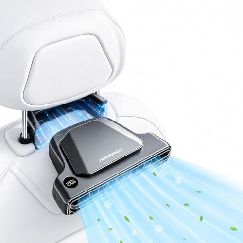 Car Seat Fan for Backseat Portable Fan for Rear Facing Car Seat | Mini Rechargeable USB Baby Fan with 5 Speeds, Quiet Personal Cooling Fan for Kids Toddler Travel