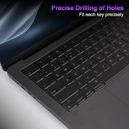 MOSISO 2 PCS Keyboard Cover, Keyboard Protector | Compatible with MacBook Neo 13 inch 2026 A18 Pro, MacBook Air 15/Air 13.6 M5 M4 M3 M2/ Pro 14/Pro 16 M5/M4/M3/M2/M1 - color: Translucent Tinted
