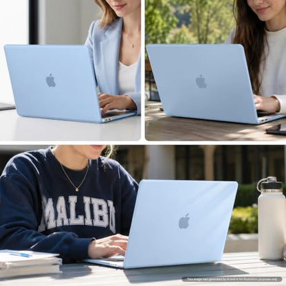 MOSISO Compatible with MacBook Pro 13 inch Case M2 M1, Airy Blue | Plastic Hard Shell Case Cover 2026-2016A2338 A2251 A2289 A2159 A1989 A1708 A1706 with/without Touch Bar - color: Airy Blue