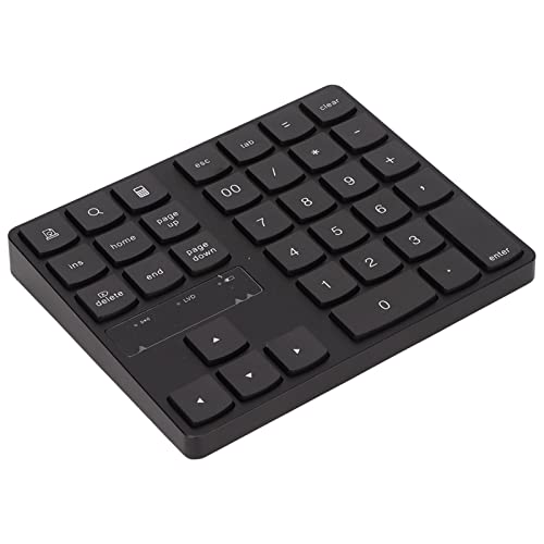 hoopoocolor 35 Keys Wireless Numeric Keypad, Rapid Rebound Stable Signal Transmission Ergonomic 2.4G Wireless Gaming Keyboard, 10M Range Plug and Play for Windows for Android for Laptop