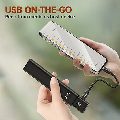BUDI Multifunctional 9 in 1 Data Cable with USB Type-C Card Reader Micro SD Memory Card high-Speed Card Reader Adapter Suitable for Mobile Phone Cameras and Computers