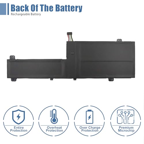 L19L3PD6 L19M3PD6 L19C3PD6 Laptop Battery Replacement for Lenovo Flex 5-15IIL05 5-14ARE05 5-14IIL05 Series 5B10X49072 L19D3PD6 5B10X49073 5B10X49075 5B10X49077 11.55V 52.5Wh 4550mAh - size: 11.2*3.8*0.2 inch L19L3PD6