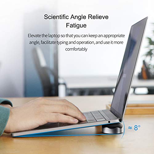 Laptop Cooling Pad, Hagibis Ergonomic Laptop Stand Small Invisible Cooler Ball Portable Magnetic Foot Heat for MacBook Pro Computer - color: Grey