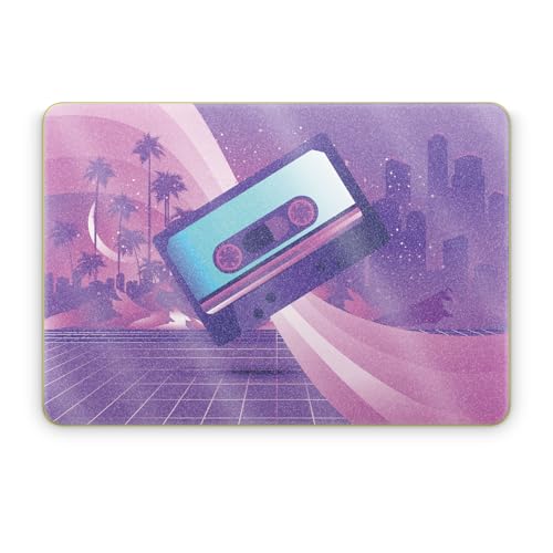 Glossy Glitter Laptop Skin Compatible with Apple MacBook Neo - 80s Cassette - Premium 3M Vinyl Protective Wrap Decal Cover - Easy to Apply | Crafted in the USA by MightySkins - color: 80s Cassette, size: MacBook Neo Full Cover Skin, style: Glossy Glitter
