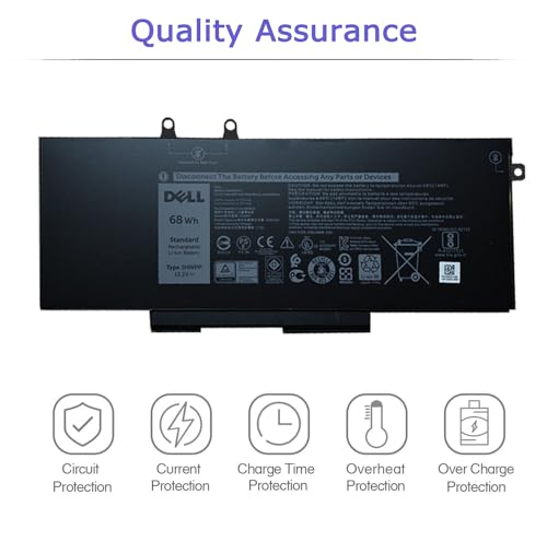 DELL 3HWPP Battery for Dell Latitude 5401 5410 5411 5501 5510 5511 Precision 3541 3551 Inspiron 7706 2-in-1 Inspiron 7500 2-in-1 Inspiron 7506 2-in-1 Black 03HWPP 10X1J N2NLL 1VY7F 451-BCMN 15.2V 68Wh