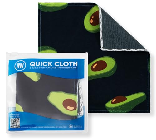 Microfiber Wholesale Quick Cloth Glasses Cleaning Cloths 8x8 Avocado 1-Pack | with Case | Double-Sided Lens Cleaner for Eyeglasses, Camera, Screens & Glass | Reusable Microfiber Glass Polishing Cloths - color: Avocado, size: 8"x8"