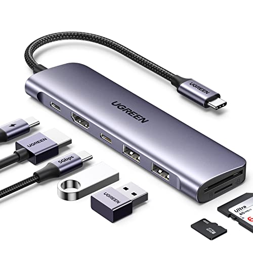 UGREEN USB C Hub for Laptop Revodok 7 in 1 Dock 4K HDMI to USB C Adapter | 100W PD Charging, USB-C & 2 USB-A 5Gbps Data Ports, SD/TF Card Reader for MacBook Neo/Pro/Air, iPad Pro, XPS, Thinkpad