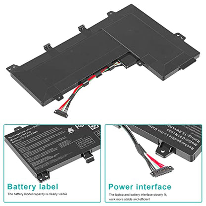3450mAh 15.2V 52Wh C41N1533 Laptop Battery Compatible with Asus Q524U Q524UQ Q504UQ Q504UX Q524UQK Q524UQ-BBI7T14 Q524UQ-BHI7T15 ZenBook Flip UX560UQ UX560UX UX560UXK UX560UQK 4ICP3/63/120 - size: 8.03*2.63*0.31inch