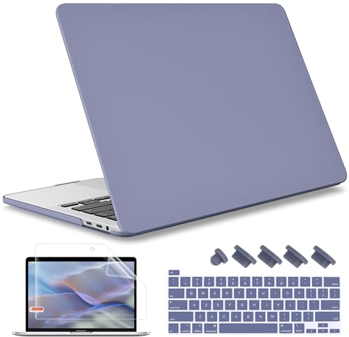 May Chen for MacBook Pro 16 inch Case 2019 2020 Release A2141 with Keyboard Cover Screen Protector for New 16 inch MacBook Pro Case with Touch Bar Soft Touch Plastic Hard Shell - Lavender Gray - color: Lavender Gray