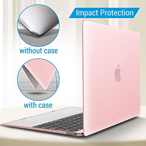 IBENZER Compatible with MacBook 12 Inch Case, Hard Shell Case Cover for Mac 12’’ with Retina Display Model A1534 (Version 2020 2019 2018 2017 2016 2015), Sakura Pink, MM12SKPK - color: Sakura Pink