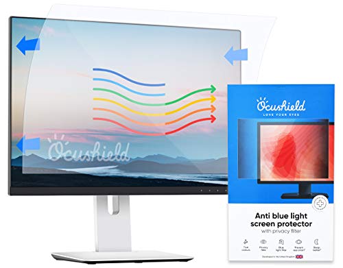 Ocushield 22” (16:10) Premium Anti Blue Light Screen Protector with Privacy Filter for Laptops and Computer Monitors - Anti-Glare - Easy Install - Anti-Fingerprint - Reduce Eye Fatigue (474 x 297 mm) - size: 22” (16:10) (474 x 297mm)