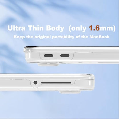 CISSOOK for MacBook Neo 13 inch Clear Case 2026 Model A3404 A18 Pro Chip | 5in1 Set Hard Shell Case, Keyboard Cover, Screen Protector, Scratch Resistant, Ultra-Thin, for Office & Travel - color: Clear