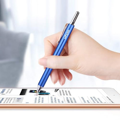 Mixoo Universal Stylus Pen for Touchscreen iPhone iPad Android Tablet Apple Kindle Switch Chromebook Galaxy All Touch Screens, Disc Stylus Pens for Touch Screens (6 Retractable (Black + Blue)) - color: 6 Retractable (Black + Blue)