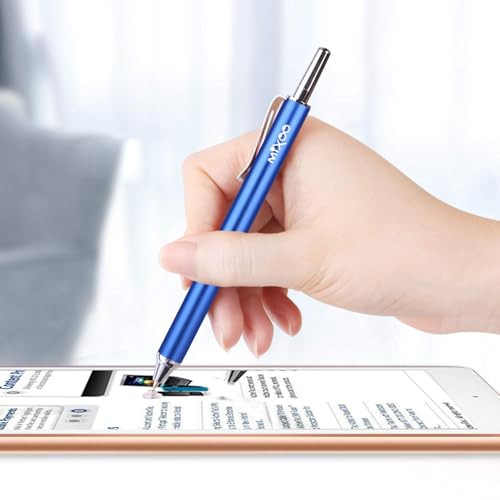 Mixoo Universal Stylus Pen for Touchscreen iPhone iPad Android Tablet Apple Kindle Switch Chromebook Galaxy All Touch Screens, Disc Stylus Pens for Touch Screens (6 Retractable (Black + Blue)) - color: 6 Retractable (Black + Blue)